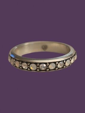 BRIGHTON Dainty Thin Stackable Crystal Eternity Band